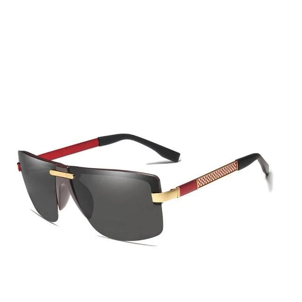 Men's Semi Rimless Square 'Riviera Stroll' Metal Sunglasses