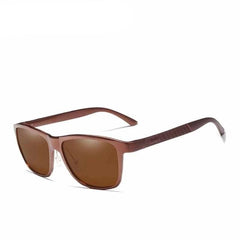 Men's Polarized Square 'Charcoal Storm' Metal Sunglasses