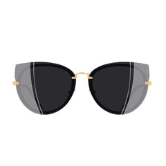 Women's Polarized Cat Eye 'Shine Like A Diamond' Metal Sunglasses