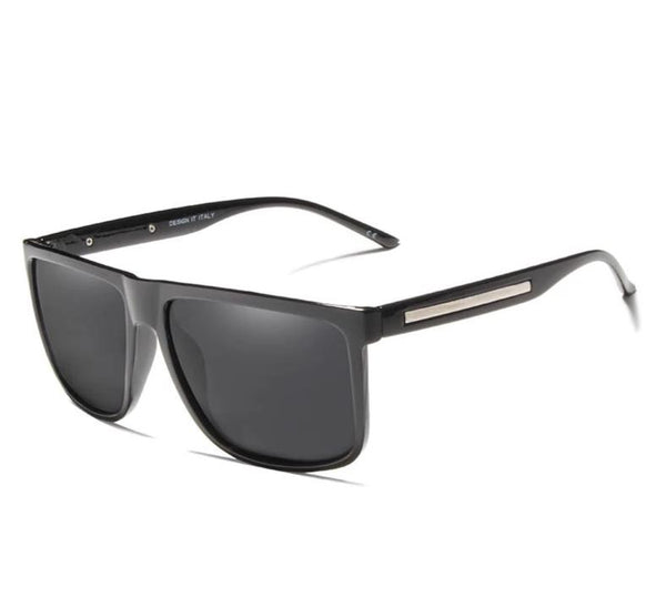 Men's Polarized Square 'Cadillac Black' Plastic