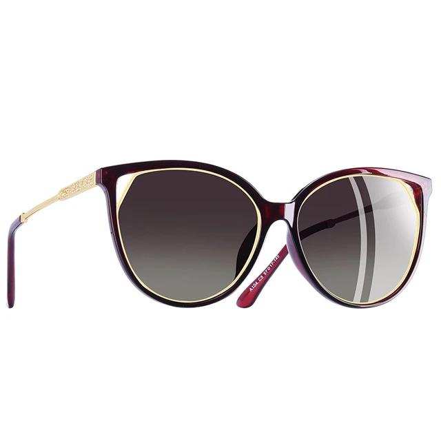 Women's Polarized Cat Eye 'Yacht Master' Metal Sunglasses