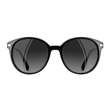 Women's Oval Polarized 'Touch of Modern' Metal Sunglasses