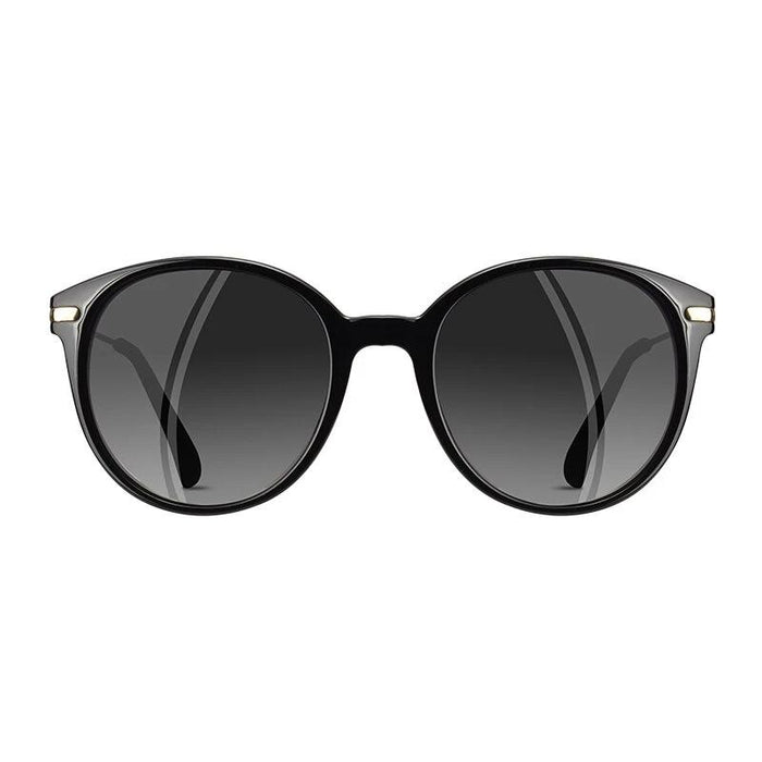Women's Oval Polarized 'Touch of Modern' Metal Sunglasses