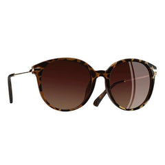 Women's Oval Polarized 'Touch of Modern' Metal Sunglasses