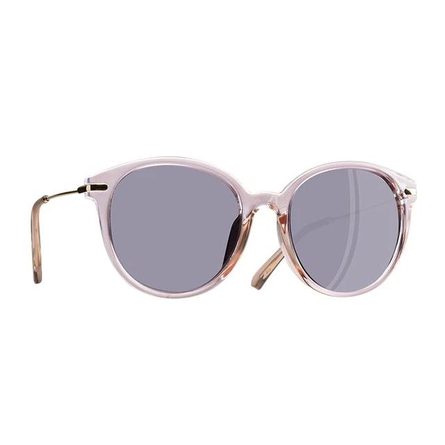 Women's Oval Polarized 'Touch of Modern' Metal Sunglasses
