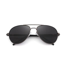 Men's Polarized Aviator 'Freeway' Metal Sunglasses