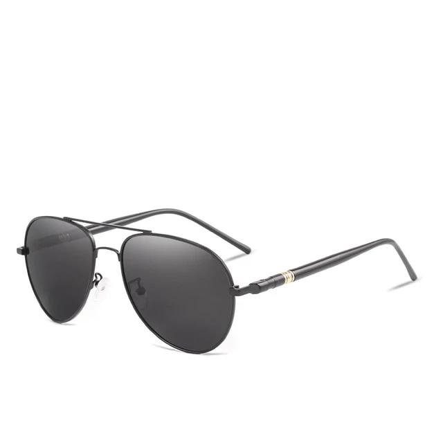 Men's Polarized Aviator 'Freeway' Metal Sunglasses