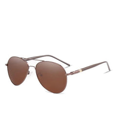 Men's Polarized Aviator 'Freeway' Metal Sunglasses