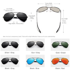 Men's Polarized Aviator 'Jim Carry' Metal Sunglasses