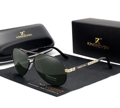 Men's Polarized Aviator 'Jim Carry' Metal Sunglasses