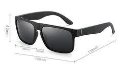 Men's Polarized Square 'Solid State' Plastic Sunglasses