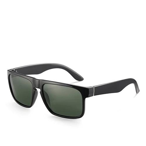 Men's Polarized Square 'Solid State' Plastic Sunglasses