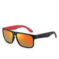 Men's Polarized Square 'Solid State' Plastic Sunglasses