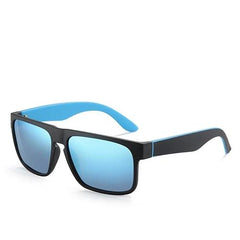 Men's Polarized Square 'Solid State' Plastic Sunglasses