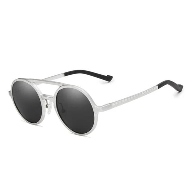 Men's Vintage Round 'Doty Night' Metal Sunglasses