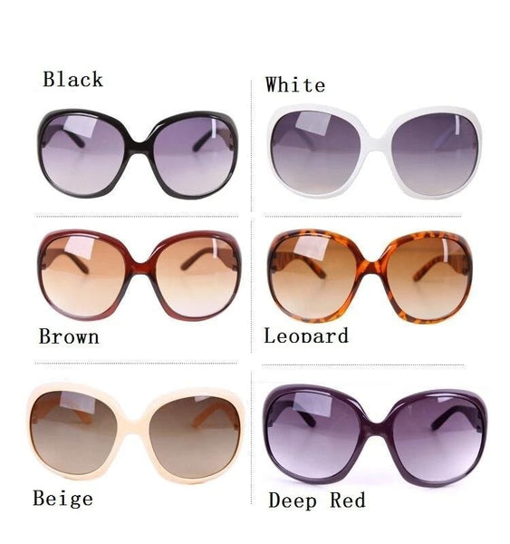 Women's Oversized Round 'Red Carpet' Plastic Sunglasses