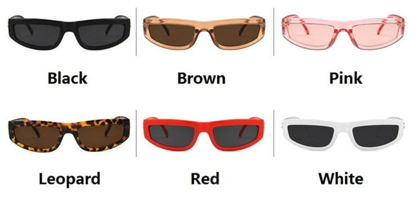 Women's Rectangular 'Dua' Plastic Sunglasses