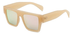 Women's Oversized Square 'White Light' Plastic Sunglasses