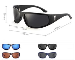 Men's Polarized Round 'Death Dragon' Plastic Sunglasses