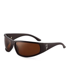 Men's Polarized Round 'Death Dragon' Plastic Sunglasses