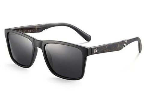 Men's Square Polarized 'Tribal' Plastic Sunglasses