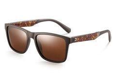 Men's Square Polarized 'Tribal' Plastic Sunglasses