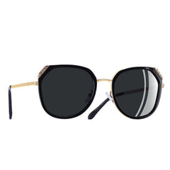 Women's Polarized Square 'Rhinestone' Plastic and Metal  Sunglasses