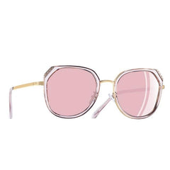 Women's Polarized Square 'Rhinestone' Plastic and Metal  Sunglasses