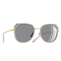 Women's Polarized Square 'Rhinestone' Plastic and Metal  Sunglasses