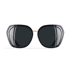 Women's Polarized Square 'Stark' Plastic and Metal Sunglasses