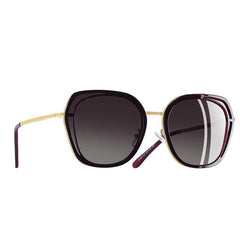 Women's Polarized Square 'Stark' Plastic and Metal Sunglasses