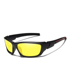 Men's Sport Wrap Around 'Black Wolf' Plastic Sunglasses