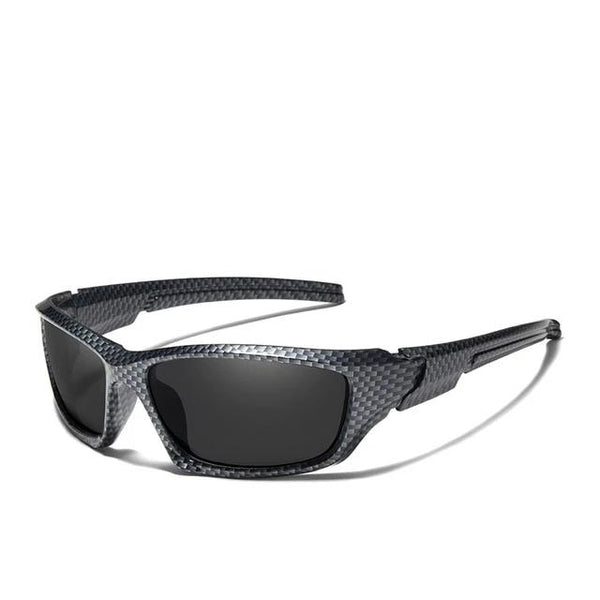 Men's Sport Wrap Around 'Black Wolf' Plastic Sunglasses