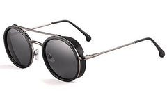 Men's Oval Steampunk 'Romeo Sword' Metal Sunglasses