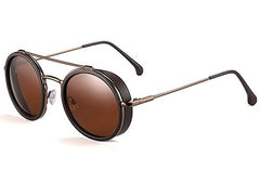 Men's Oval Steampunk 'Romeo Sword' Metal Sunglasses