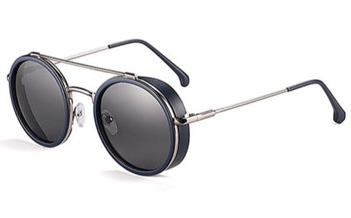 Men's Oval Steampunk 'Romeo Sword' Metal Sunglasses