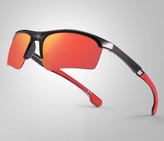 Men's Semi Rimless Sport 'Phantom Gear' Plastic Sunglasses