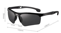 Men's Semi Rimless Sport 'Phantom Gear' Plastic Sunglasses