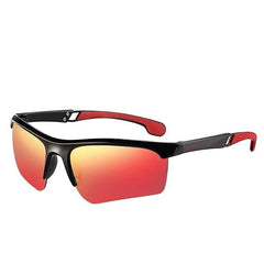 Men's Semi Rimless Sport 'Phantom Gear' Plastic Sunglasses