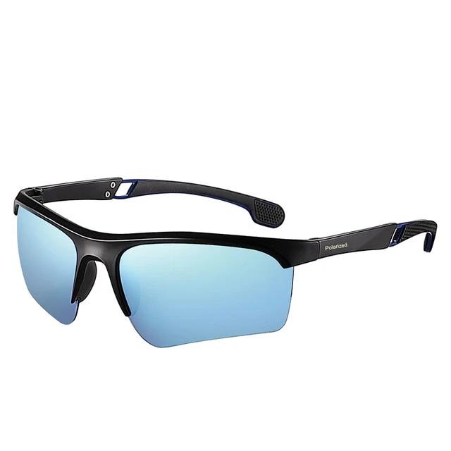 Men's Semi Rimless Sport 'Phantom Gear' Plastic Sunglasses