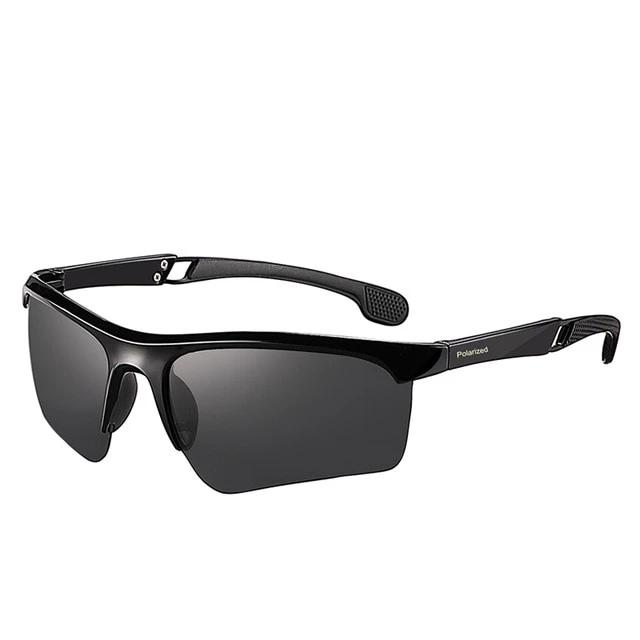 Men's Semi Rimless Sport 'Phantom Gear' Plastic Sunglasses