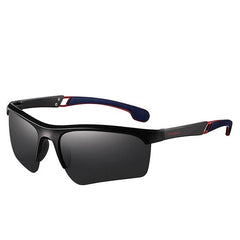 Men's Semi Rimless Sport 'Phantom Gear' Plastic Sunglasses