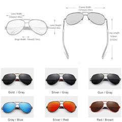 Men's Polarized Aviator ' Jerry Maguire' Metal  Sunglasses