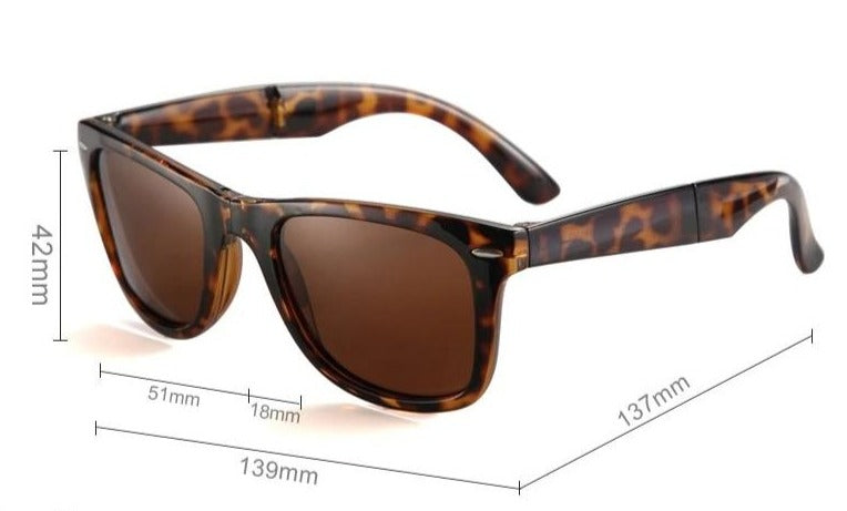 Men's Polarized Folding 'Arwen Fay' Plastic Sunglasses