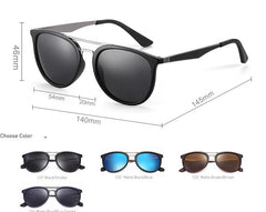 Men's Polarized Oval 'Retro Vibe' Plastic Sunglasses