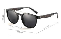 Men's Polarized Oval 'Dragon Men' Plastic Sunglasses