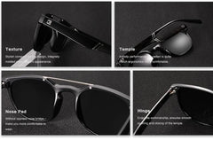 Men's Polarized Oval 'Dragon Men' Plastic Sunglasses