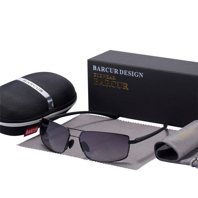 Men's Polarized Rectangular 'Mr. Anderson' Metal Sunglasses — Eye Shop  Direct