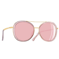 Women's Round Alloy 'Top Down' Metal Sunglasses