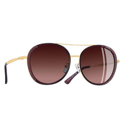 Women's Round Alloy 'Top Down' Metal Sunglasses